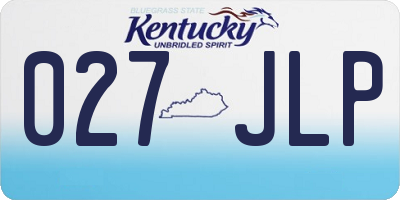 KY license plate 027JLP