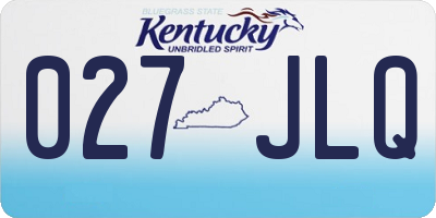 KY license plate 027JLQ