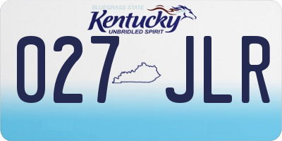 KY license plate 027JLR