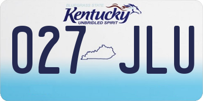 KY license plate 027JLU
