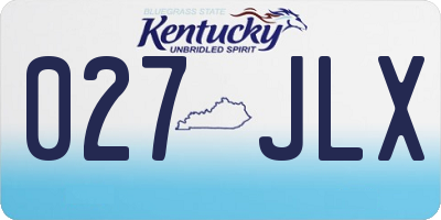 KY license plate 027JLX