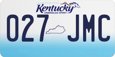 KY license plate 027JMC
