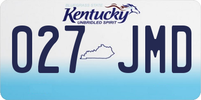 KY license plate 027JMD