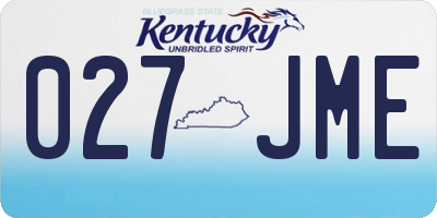 KY license plate 027JME
