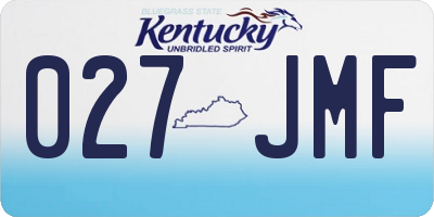 KY license plate 027JMF
