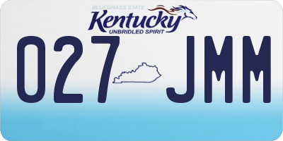 KY license plate 027JMM