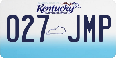 KY license plate 027JMP