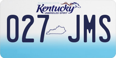 KY license plate 027JMS