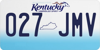 KY license plate 027JMV