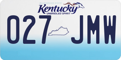KY license plate 027JMW