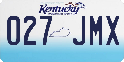KY license plate 027JMX