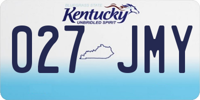 KY license plate 027JMY