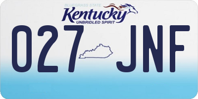 KY license plate 027JNF