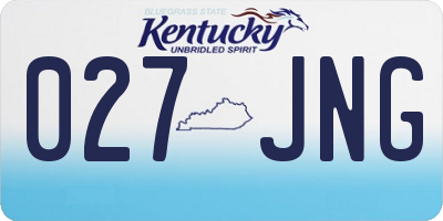 KY license plate 027JNG