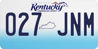 KY license plate 027JNM