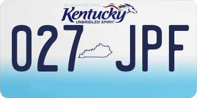 KY license plate 027JPF