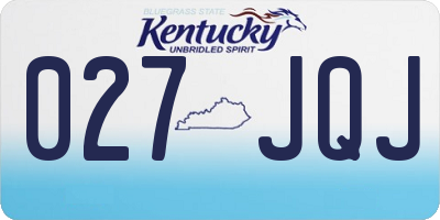 KY license plate 027JQJ