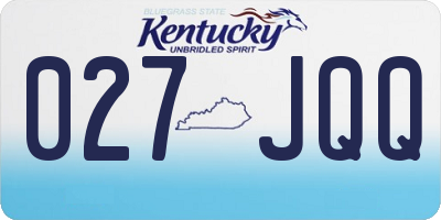 KY license plate 027JQQ