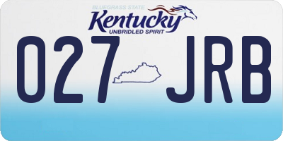 KY license plate 027JRB