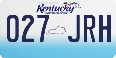 KY license plate 027JRH