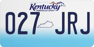 KY license plate 027JRJ