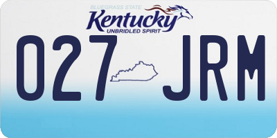 KY license plate 027JRM