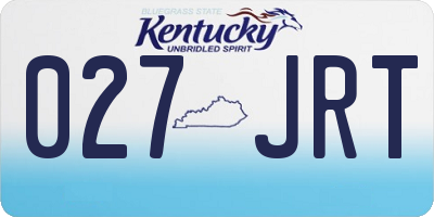 KY license plate 027JRT