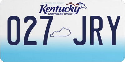 KY license plate 027JRY