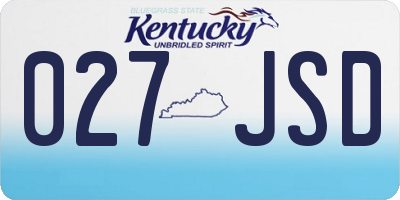 KY license plate 027JSD