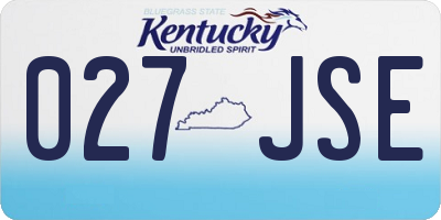 KY license plate 027JSE