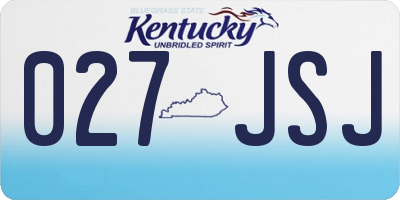KY license plate 027JSJ