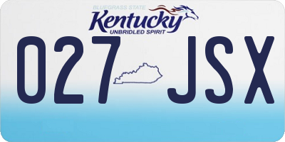 KY license plate 027JSX