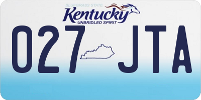 KY license plate 027JTA