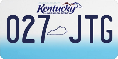 KY license plate 027JTG