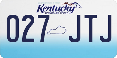KY license plate 027JTJ