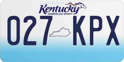 KY license plate 027KPX