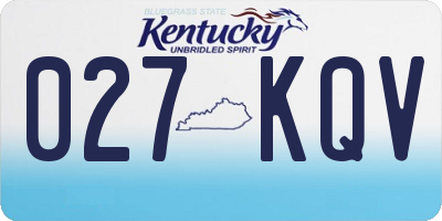 KY license plate 027KQV