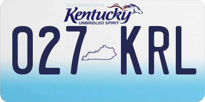 KY license plate 027KRL
