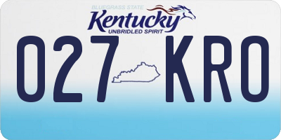 KY license plate 027KRO