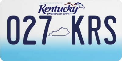 KY license plate 027KRS