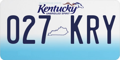 KY license plate 027KRY