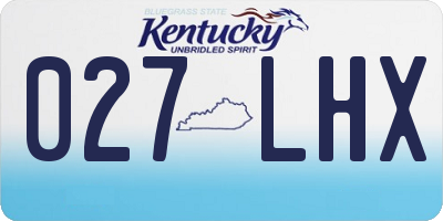 KY license plate 027LHX