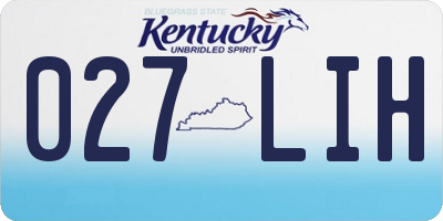 KY license plate 027LIH