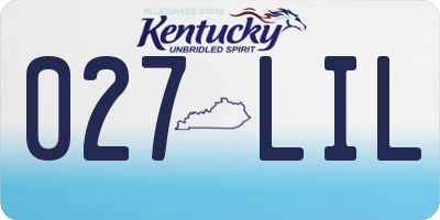 KY license plate 027LIL