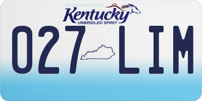 KY license plate 027LIM