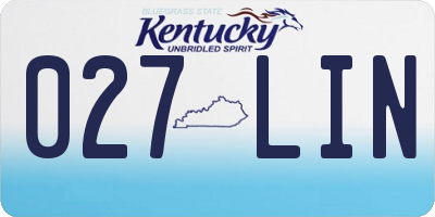 KY license plate 027LIN