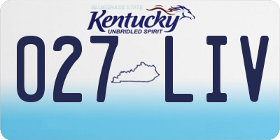 KY license plate 027LIV