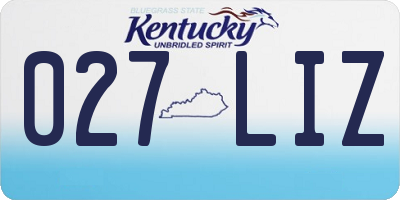 KY license plate 027LIZ