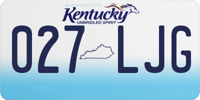KY license plate 027LJG