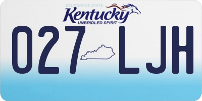 KY license plate 027LJH